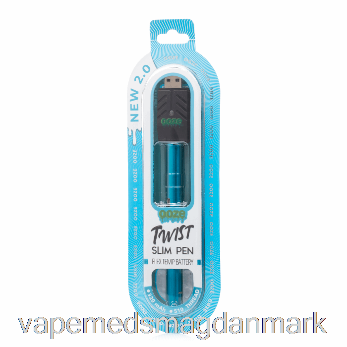 Engangs Vape Danmark Ooze Slim Twist Pen 2.0 Flex Temp Batteri Safirblå